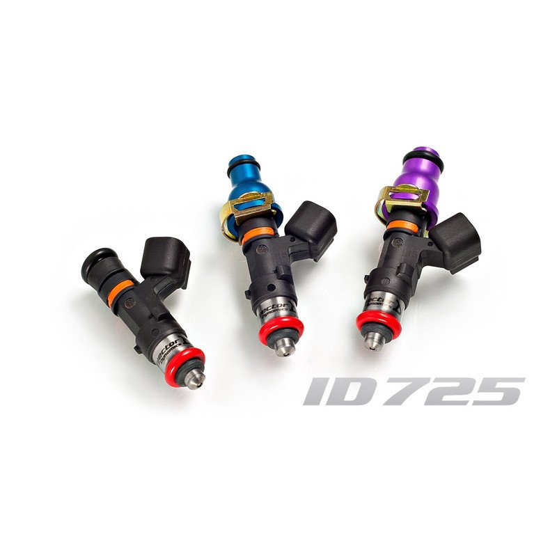 8 FUEL INJECTORS KIT INJECTOR DYNAMICS 725CC/MIN, LEXUS SC400 V8 1UZ-FE 60MM / 11MM (BLUE)