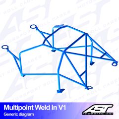 Roll Cage SUZUKI Swift (ZC32S) 3-door Hatchback MULTIPOINT WELD IN V1