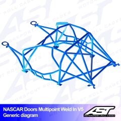 copy of Roll Cage BMW (E91) 3 Serisi 5 Kapılı Touring RWD Çok Noktalı Kaynak İle Montaj V5 Nascar Drift İçin