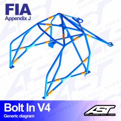 Roll Cage BMW (E36) 3-Series 2-doors Coupe RWD BOLT IN V4