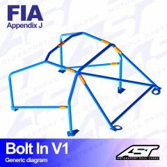 Roll Cage FORD Sierra (Mk1/Mk2/Mk3) 4-doors Sedan RWD/4x4 BOLT IN V1