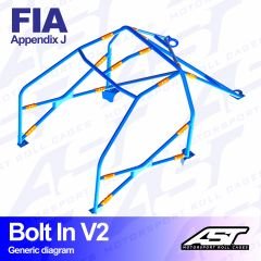 Roll Cage FORD Sierra (Mk1/Mk2/Mk3) 4-doors Sedan RWD/4x4  BOLT IN V2