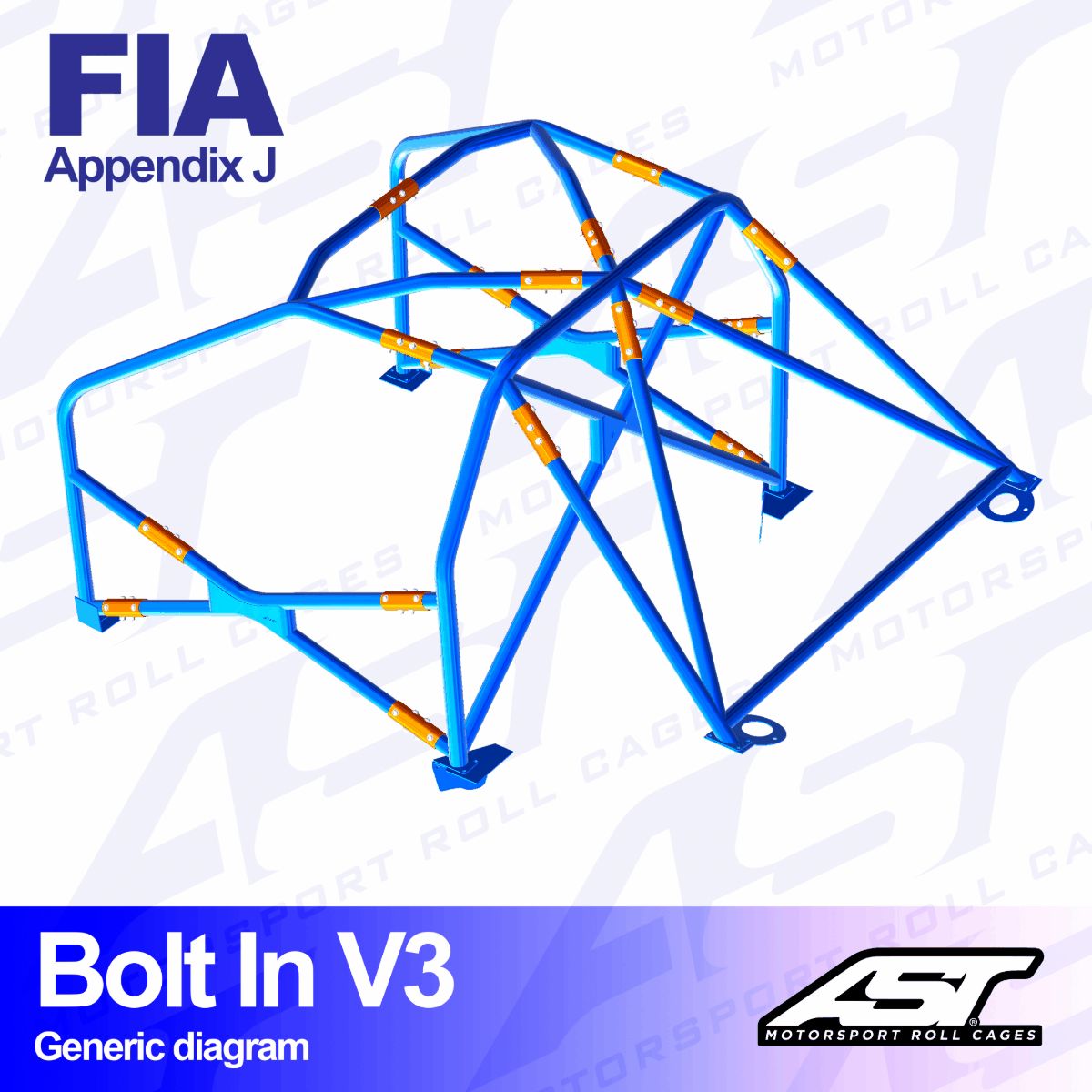 Roll Cage FORD Sierra (Mk1/Mk2/Mk3) 4-doors Sedan RWD/4x4 BOLT IN V3