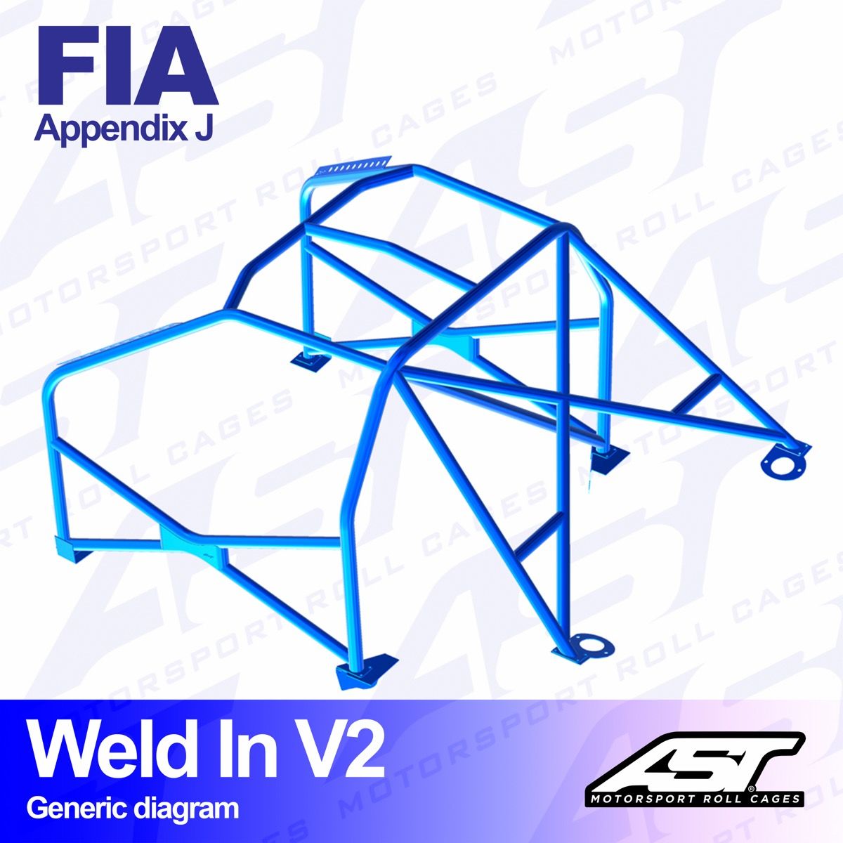 Roll Cage FORD Sierra (Mk1/Mk2/Mk3) 4-doors Sedan RWD/4x4  WELD IN V2