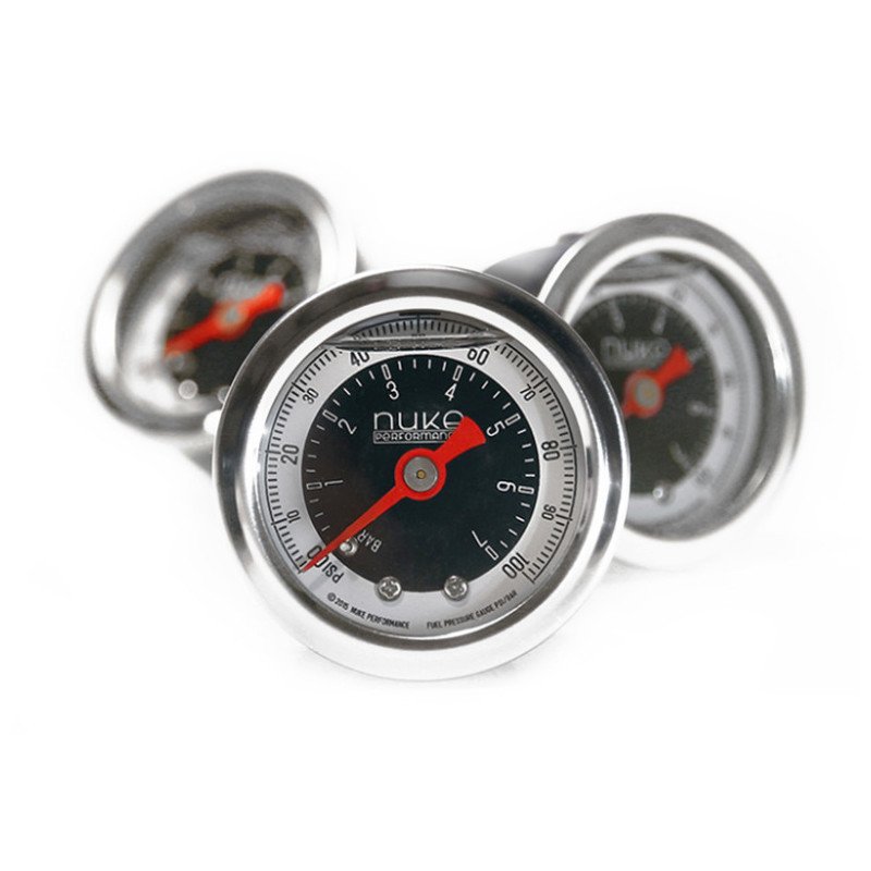 NUKE PERFORMANCE FUEL PRESSURE GAUGE 7 BAR / 100 PSI