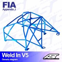Roll Cage FORD Sierra (Mk1/Mk2/Mk3) 4-doors Sedan RWD/4x4  WELD IN V5