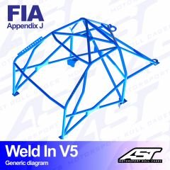 Roll Cage FORD Sierra (Mk1/Mk2/Mk3) 4-doors Sedan RWD/4x4  WELD IN V5