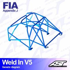 Roll Cage RENAULT Clio (Phase 3) 3-doors Hatchback WELD IN V5