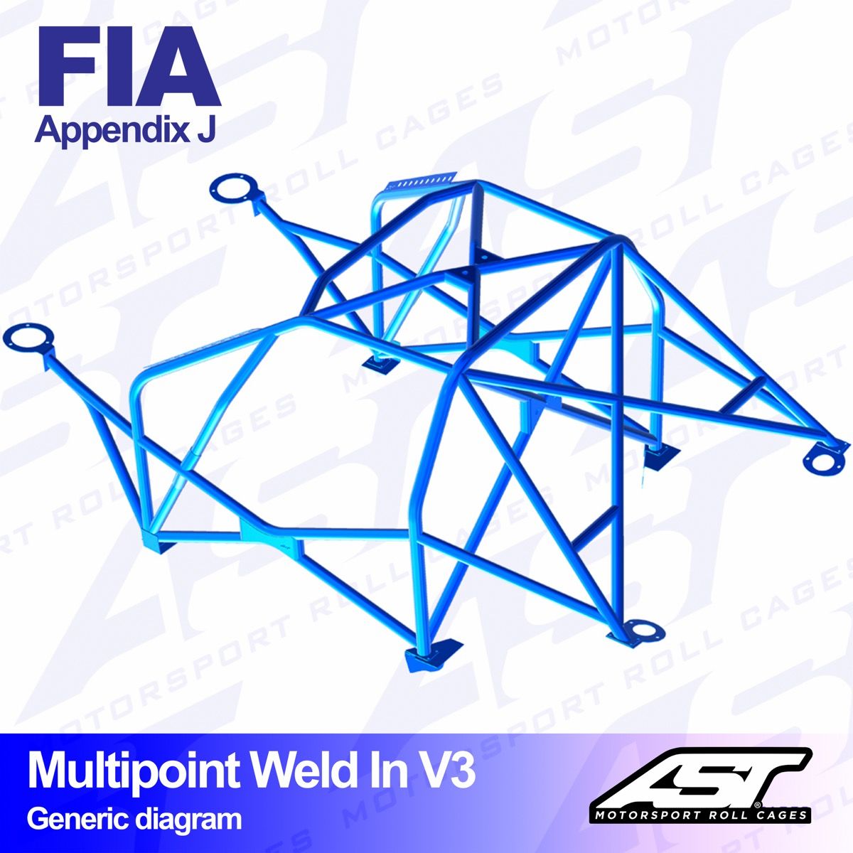 Roll Cage FORD Sierra (Mk1/Mk2/Mk3) 4-doors Sedan RWD/4x4  MULTIPOINT WELD IN V3