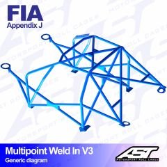 Roll Cage FORD Sierra (Mk1/Mk2/Mk3) 4-doors Sedan RWD/4x4  MULTIPOINT WELD IN V3