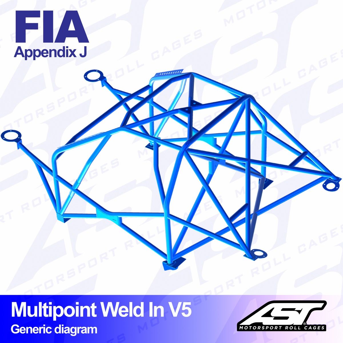 Roll Cage FORD Sierra (Mk1/Mk2/Mk3) 4-doors Sedan RWD/4x4  MULTIPOINT WELD IN V5