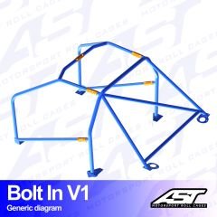 Roll Cage FORD Sierra (Mk1/Mk2/Mk3) 5-doors Sedan RWD BOLT IN V1