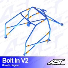 Roll Cage FORD Sierra (Mk1/Mk2/Mk3) 5-doors Sedan RWD BOLT IN V2