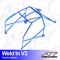 Roll Cage FORD Sierra (Mk1/Mk2/Mk3) 5-doors Sedan RWD WELD IN V2