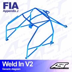 Roll Cage TOYOTA AE86 Sprinter Trueno 3-door Hatchback WELD IN V2