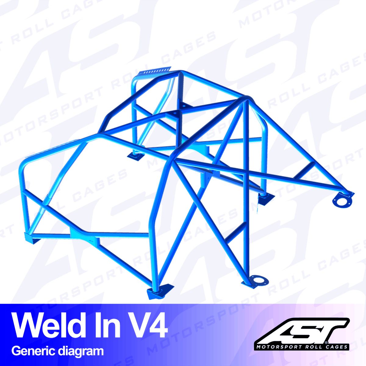 Roll Cage TOYOTA AE86 Sprinter Trueno 3-door Hatchback WELD IN V4