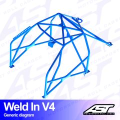 Roll Cage TOYOTA AE86 Sprinter Trueno 3-door Hatchback WELD IN V4