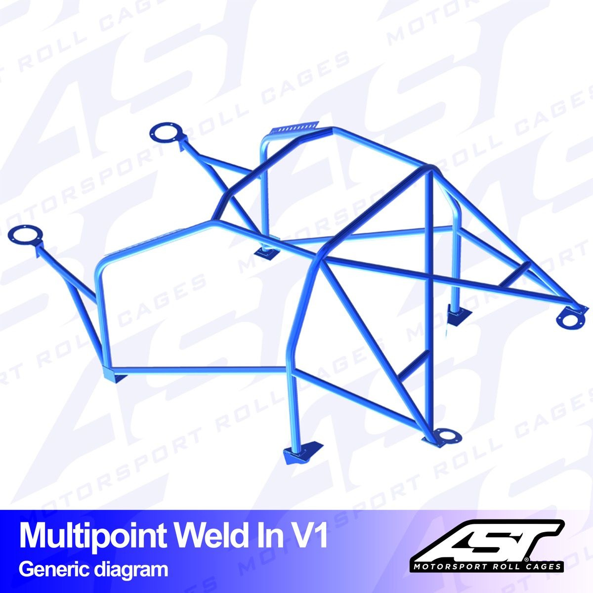 Roll Cage FORD Sierra (Mk1/Mk2/Mk3) 5-doors Sedan RWD MULTIPOINT WELD IN V1