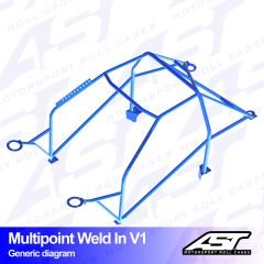 Roll Cage FORD Sierra (Mk1/Mk2/Mk3) 5-doors Sedan RWD MULTIPOINT WELD IN V1