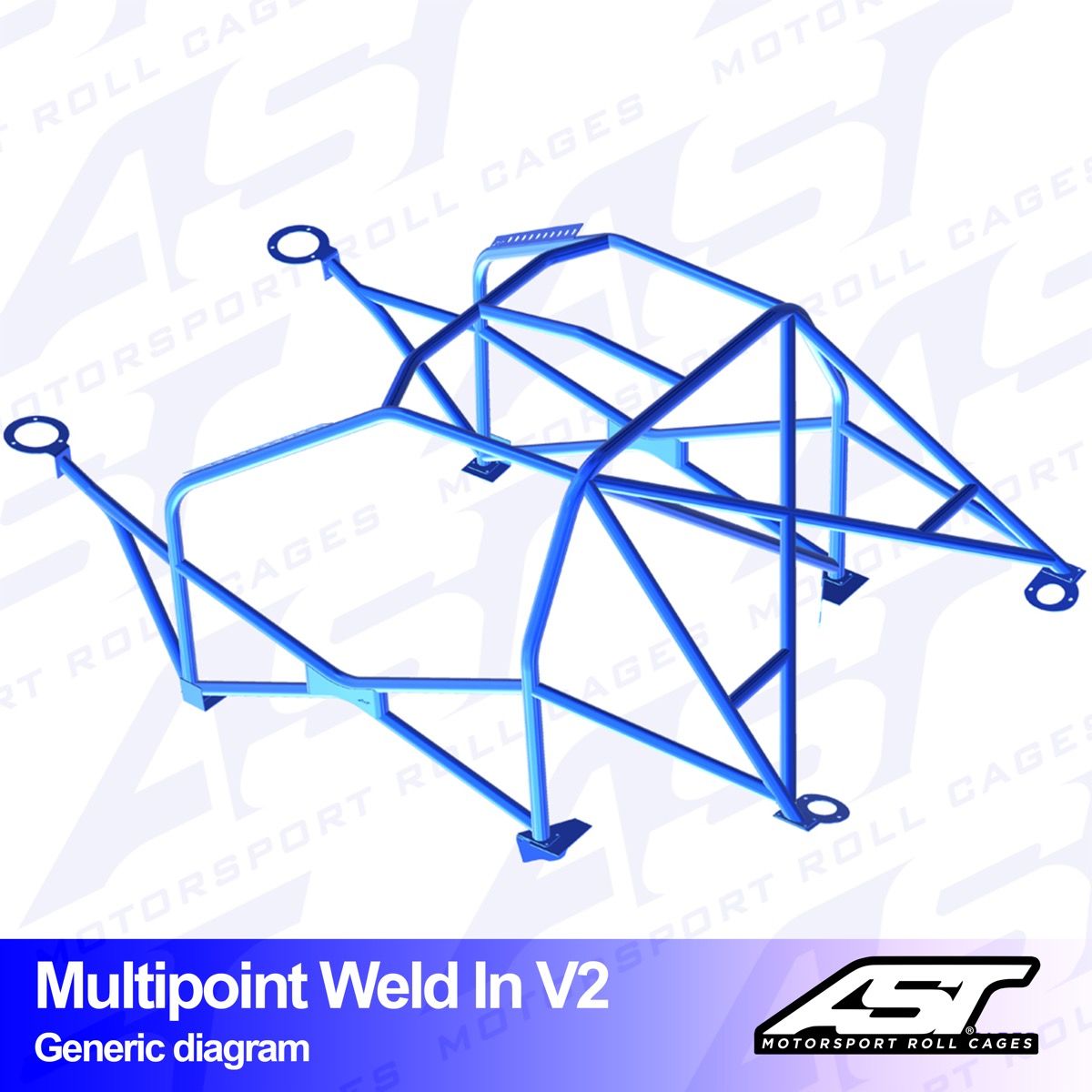 Roll Cage FORD Sierra (Mk1/Mk2/Mk3) 5-doors Sedan RWD MULTIPOINT WELD IN V2