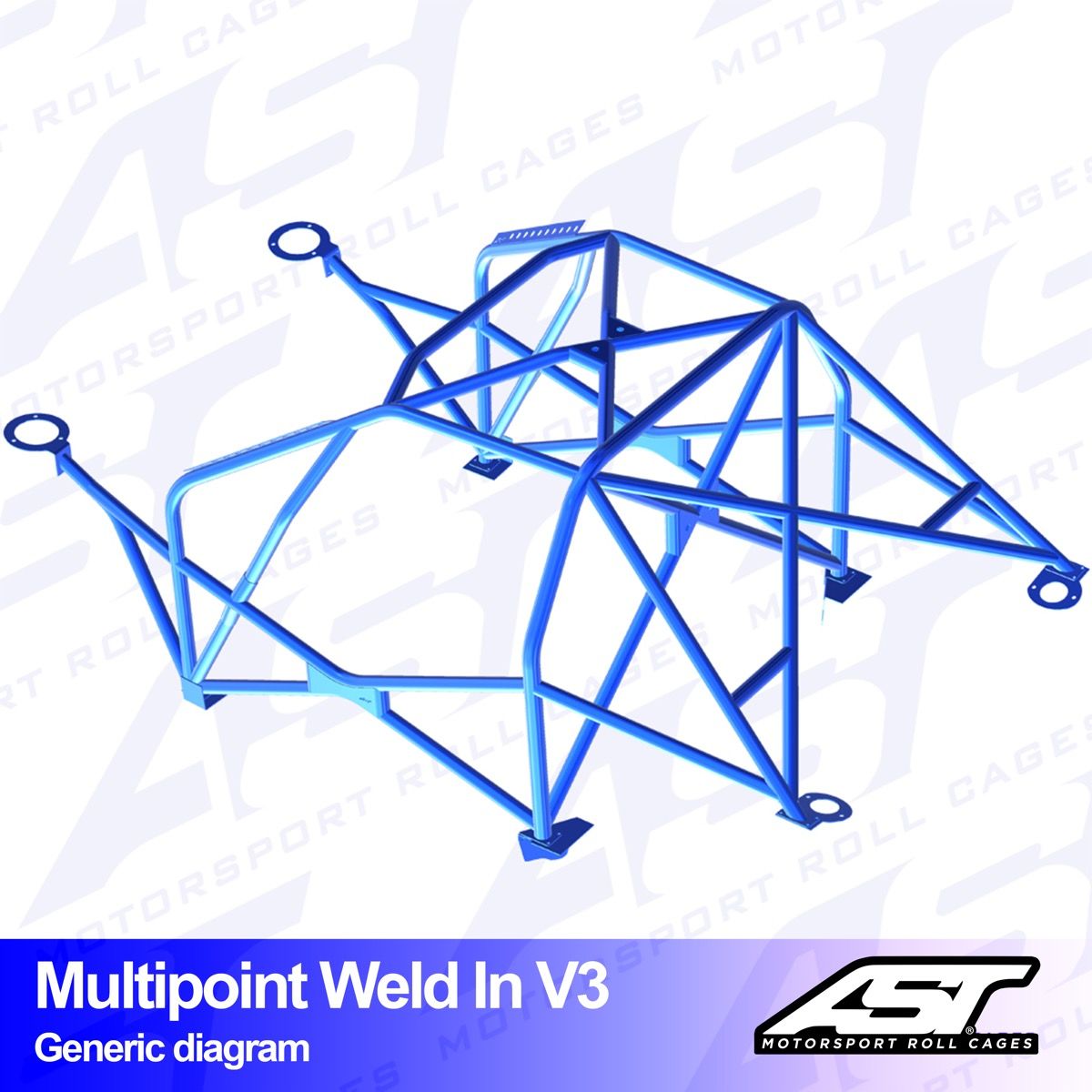 Roll Cage FORD Sierra (Mk1/Mk2/Mk3) 5-doors Sedan RWD MULTIPOINT WELD IN V3