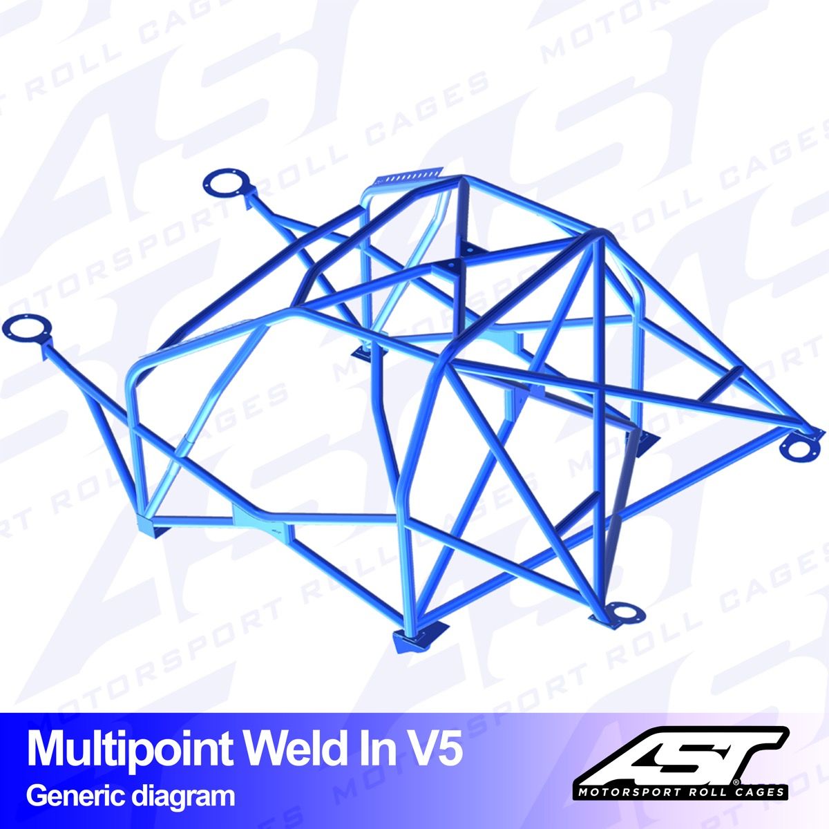 Roll Cage FORD Sierra (Mk1/Mk2/Mk3) 5-doors Sedan RWD MULTIPOINT WELD IN V5