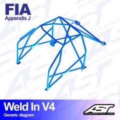 Roll Cage BMW (E90) 3-Series 4-doors Sedan RWD WELD IN V4