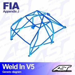 Roll Cage PORSCHE 944 (1982-1991) 3-doors Coupe RWD WELD IN V5