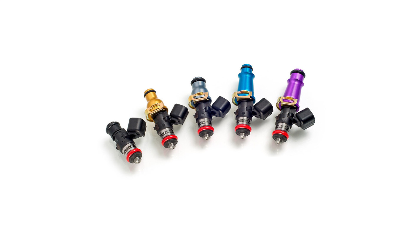 10 FUEL INJECTORS KIT INJECTOR DYNAMICS 2000CC/MIN, LAMBORGHINI GALLARUNTILL V10 04+ 48MM / 14MM (GREY)