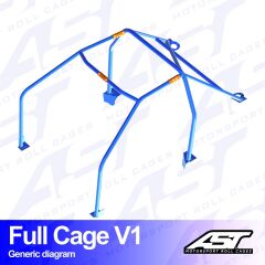 Roll Cage Peugeot 206 (1/2 Faz) 3 Kapılı Hatchback Full Kafes V1