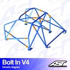 Roll Cage TOYOTA Soarer (Z30) 2-door Coupe BOLT IN V4