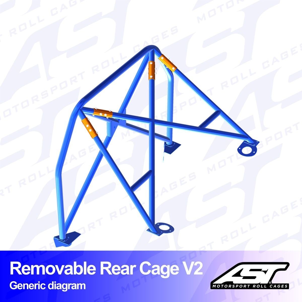 Roll Bar Ford Fiesta (Mk8) (JHH) 3 Kapılı Hatchback Çıkarılabilir Arka Kafes V2