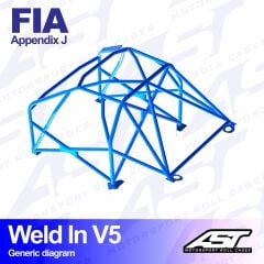 Roll Cage Ford Fiesta (Mk8) (JHH) 3 Kapılı Hatchback Kaynak İle Montaj V5