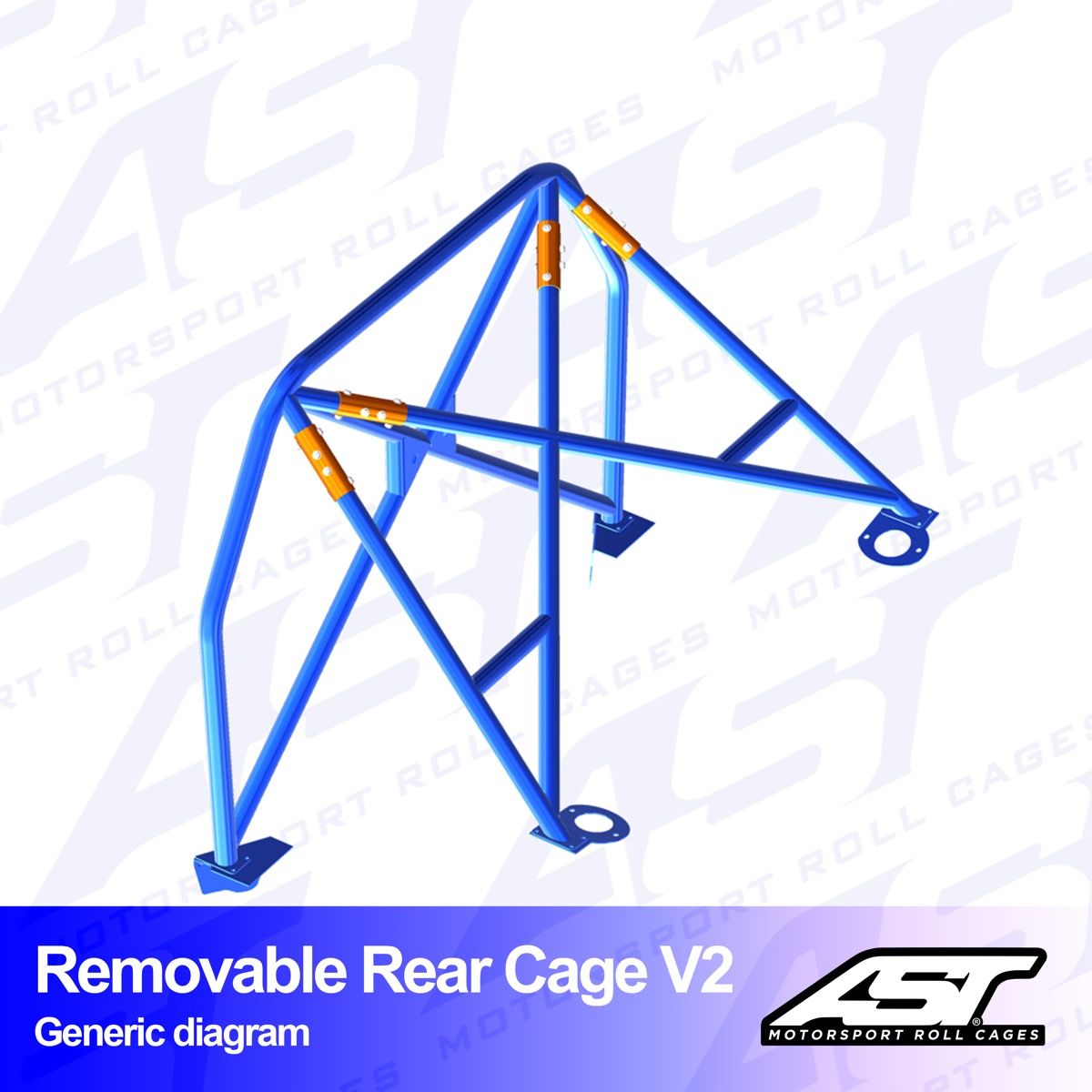 Roll Bar VOLVO 242 2-door Coupe REMOVABLE REAR CAGE V2