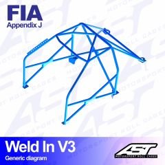 Roll Cage VOLVO 242 2-door Coupe WELD IN V3