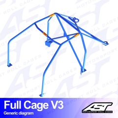 Roll Cage Toyota AE86 Sprinter Trueno 3 Kapılı Hatchback Full Kafes V3
