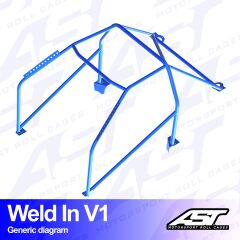 Roll Cage Ford Sierra (Mk1/Mk2/Mk3) 5 Kapılı Sedan RWD Kaynak İle Montaj V1