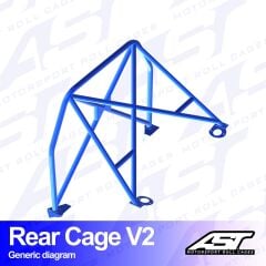 Roll Bar Honda Civic (EF/ED/EE) 3 Kapılı Hatchback Arka Kafes V2